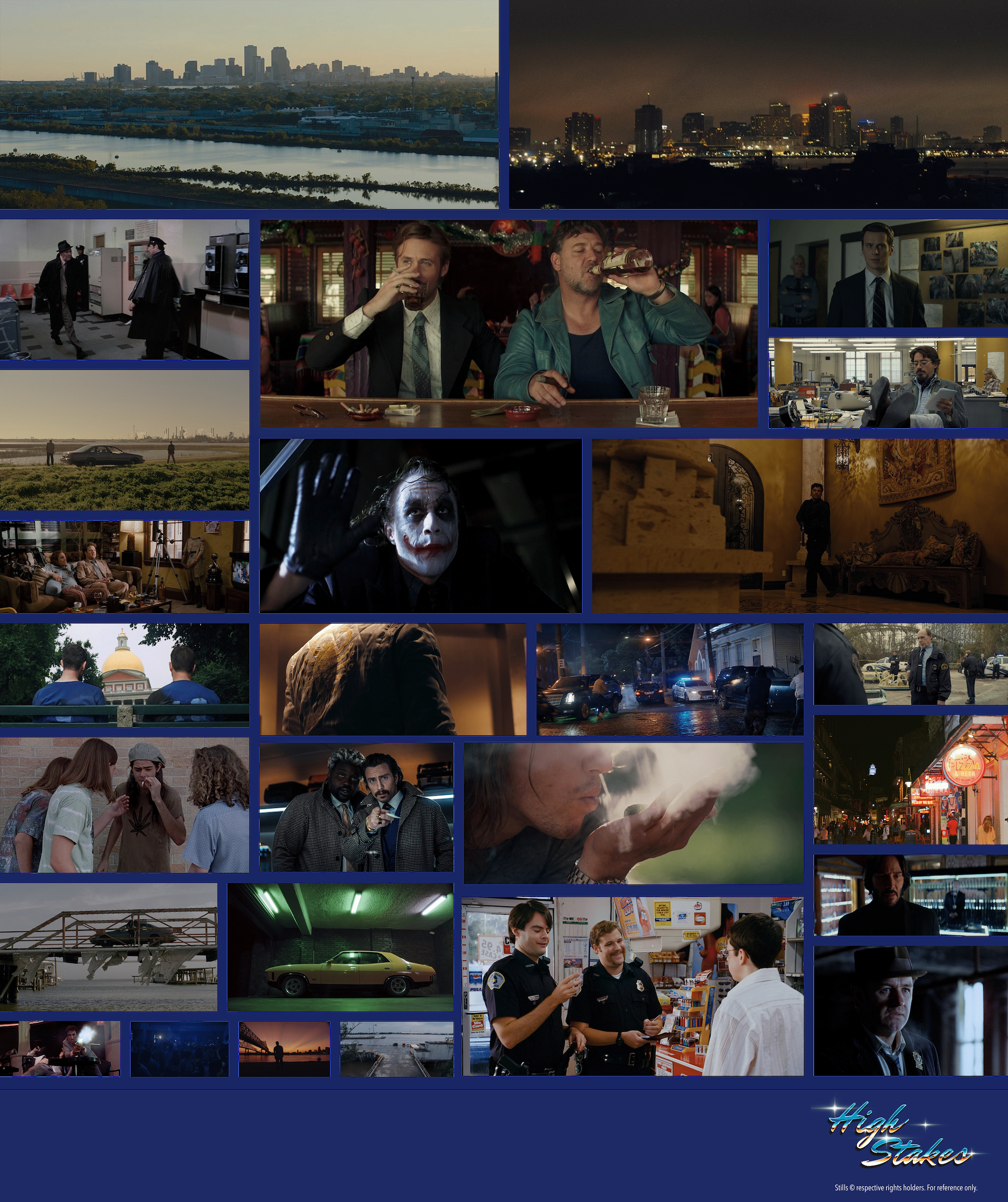 High Stakes mood-board collage